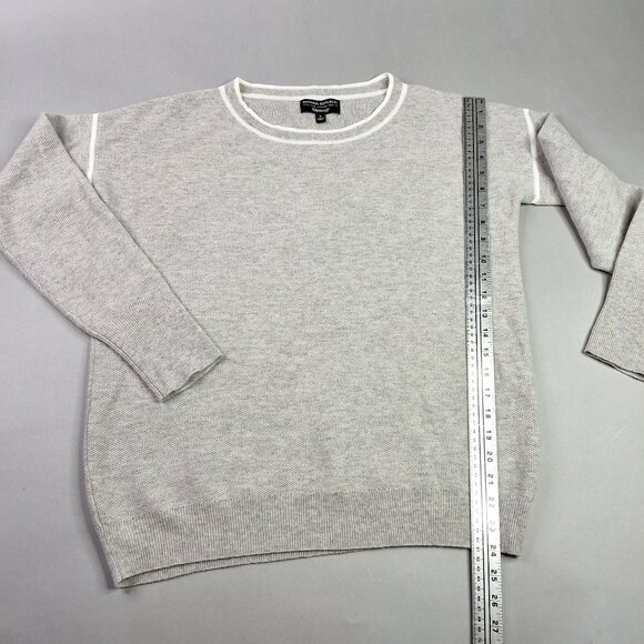 Banana Republic Filpucci Heather Gray Wool-Blend Crewneck Sweater Medium - Picture 3 of 8